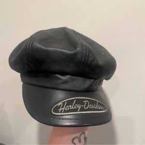 Harley-Davidson Black Leather Cap